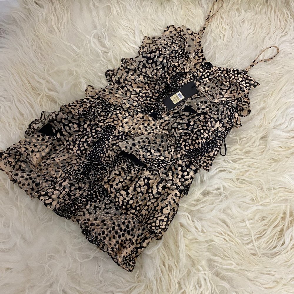 RACHEL ZOE Ruffle Print Mini Dress - Picture 5 of 13